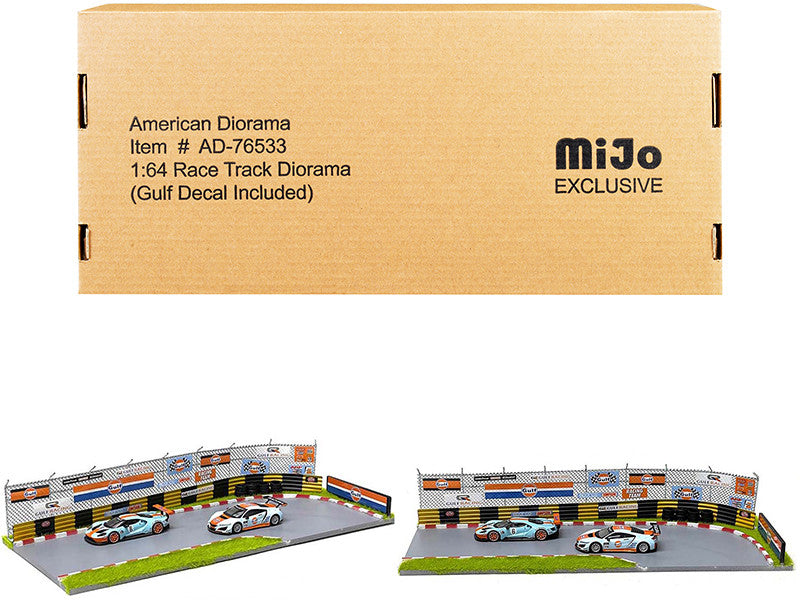 "Race Track Gulf Oil" Diorama with Decals for 1/64 Scale Models by American Diorama LuxuryLifeWay Online Store
