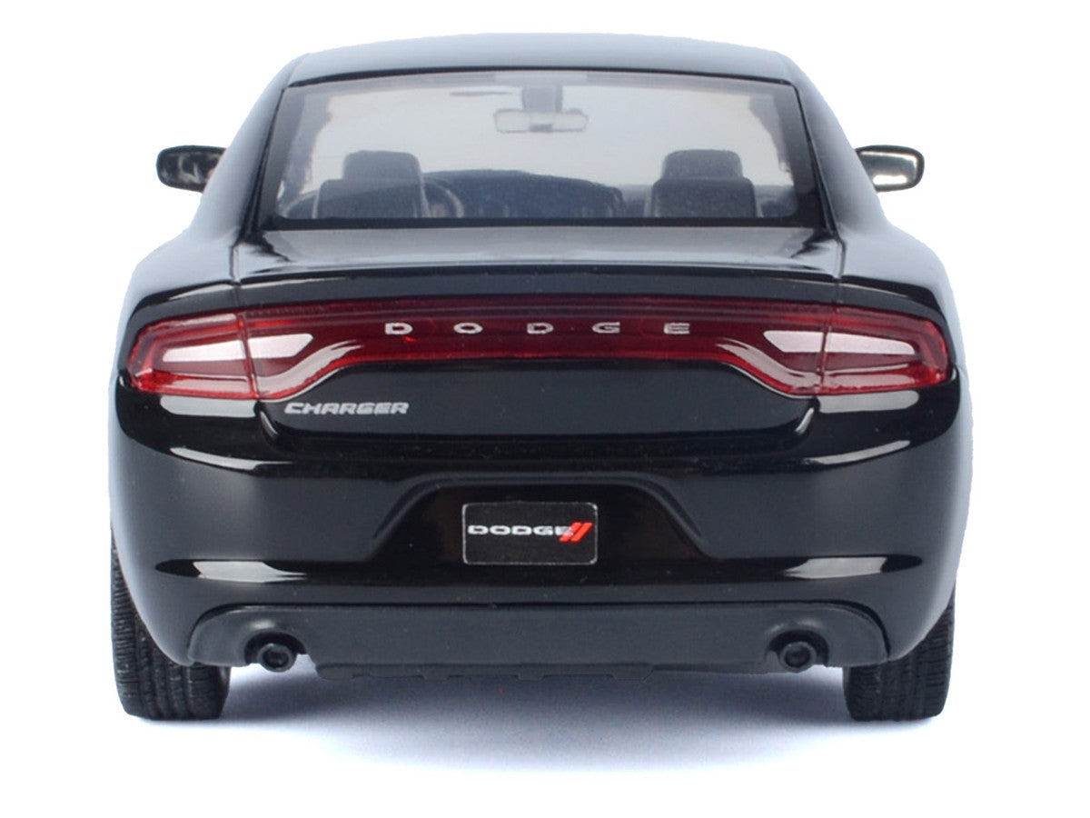2023 Dodge Charger Pursuit Police Car Black "Custom Builder's Kit - Law Enforcement and Public Service" Series 1/24 Diecast Model Car by Motormax LuxuryLifeWay Online Store
