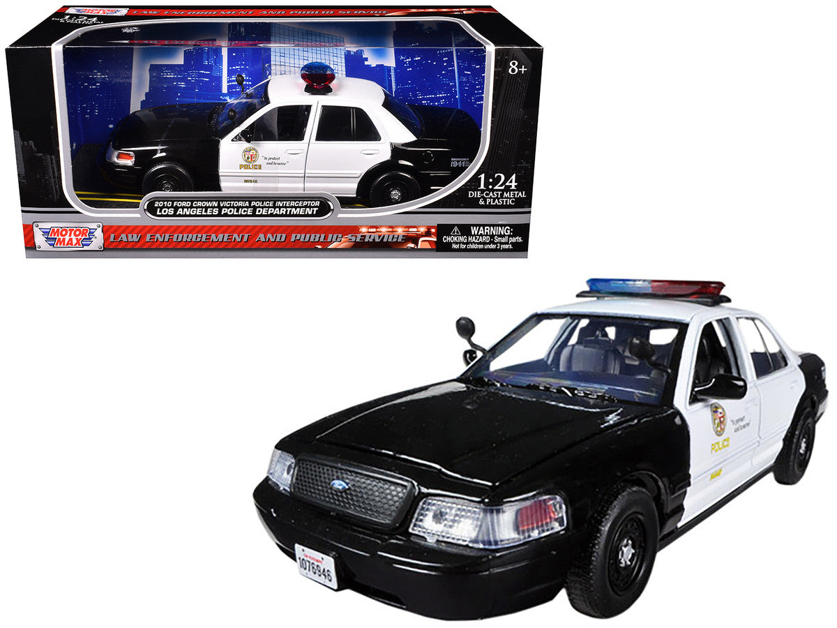 2010 Ford Crown Victoria LAPD Los Angeles Police Department Car 1/24 Diecast Car Model by Motormax LuxuryLifeWay Online Store