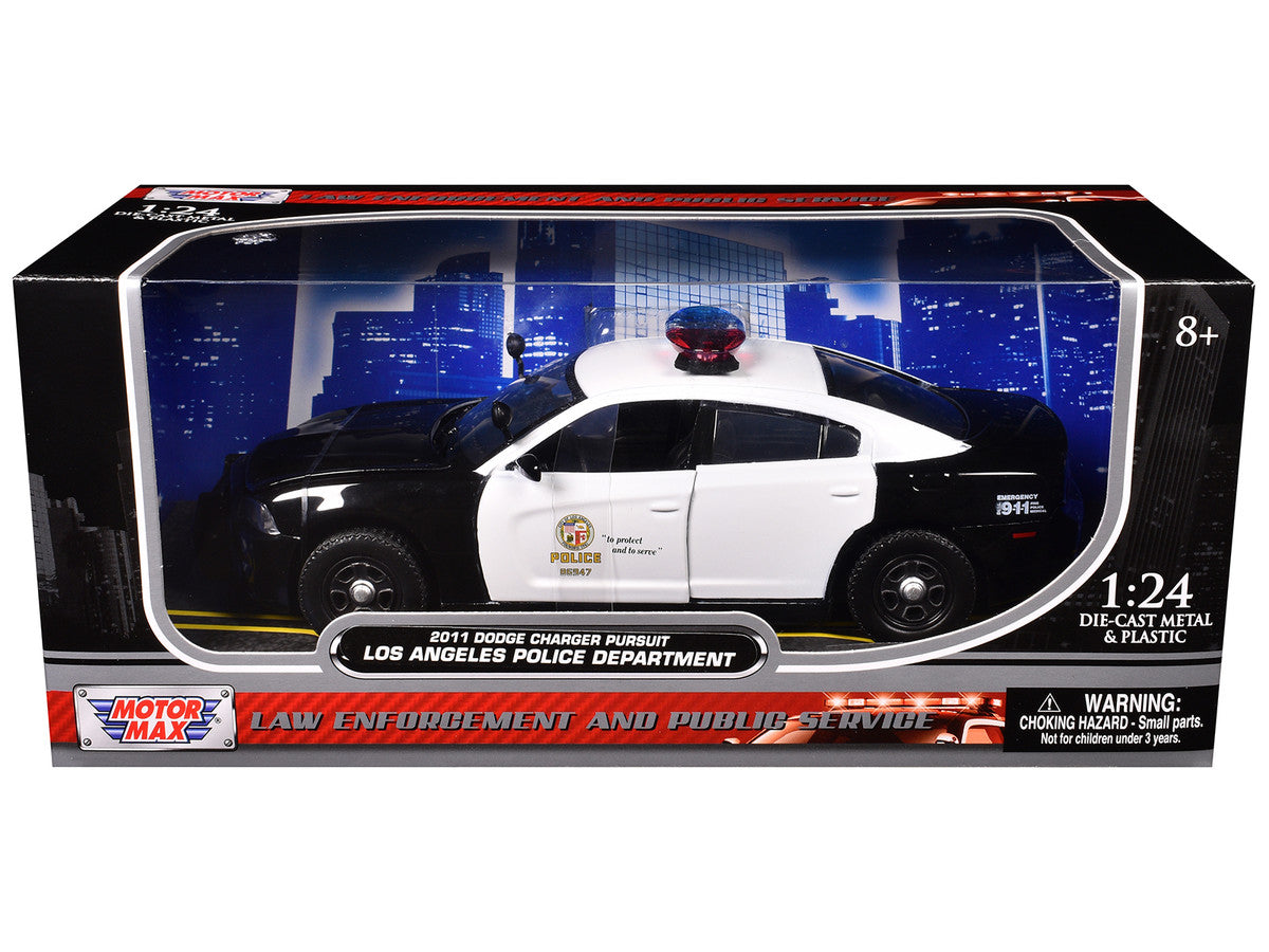 2011 Dodge Charger Pursuit LAPD Los Angeles Police Department Car 1/24 Diecast Car Model by Motormax LuxuryLifeWay Online Store