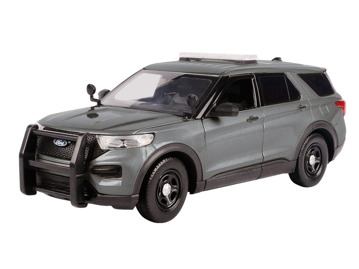 2022 Ford Police Interceptor Utility Unmarked Gray Metallic "Builder's Kit" "Law Enforcement and Public Service" Series 1/24 Diecast Model Car by Motormax LuxuryLifeWay Online Store