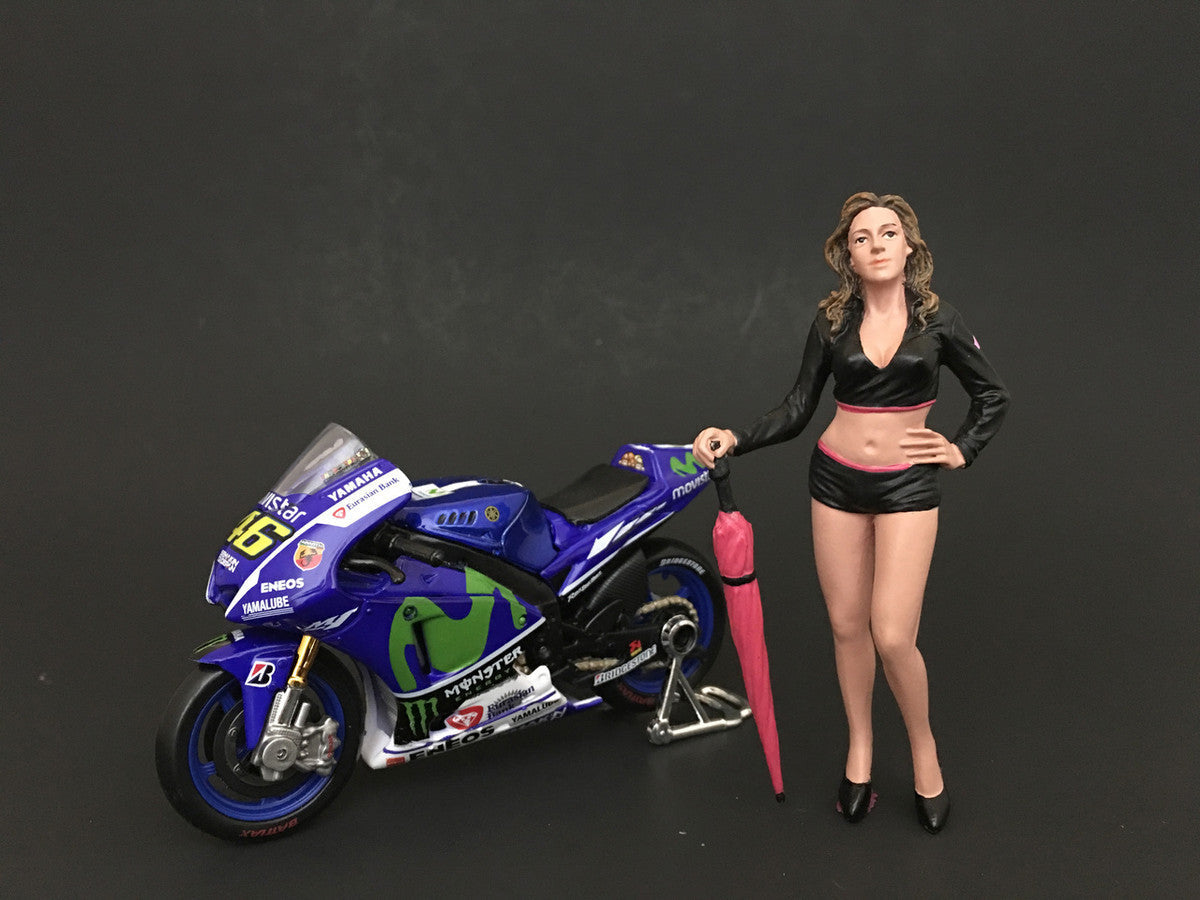 Umbrella Girl II Figure For 1:24 Scale Models by American Diorama LuxuryLifeWay Online Store