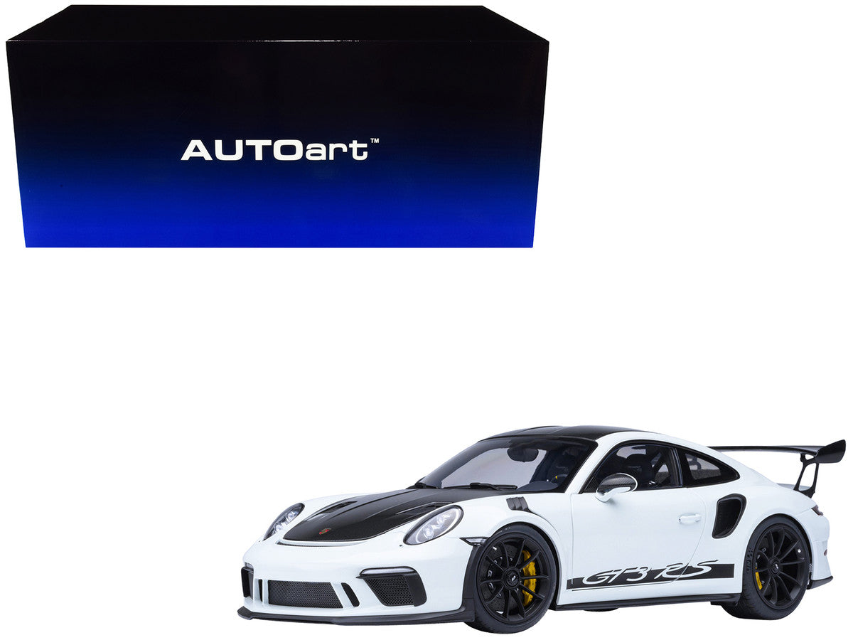 Porsche 911 (991.2) GT3 RS Weissach Package White with Carbon Hood and Top 1/18 Model Car by Autoart LuxuryLifeWay Online Store