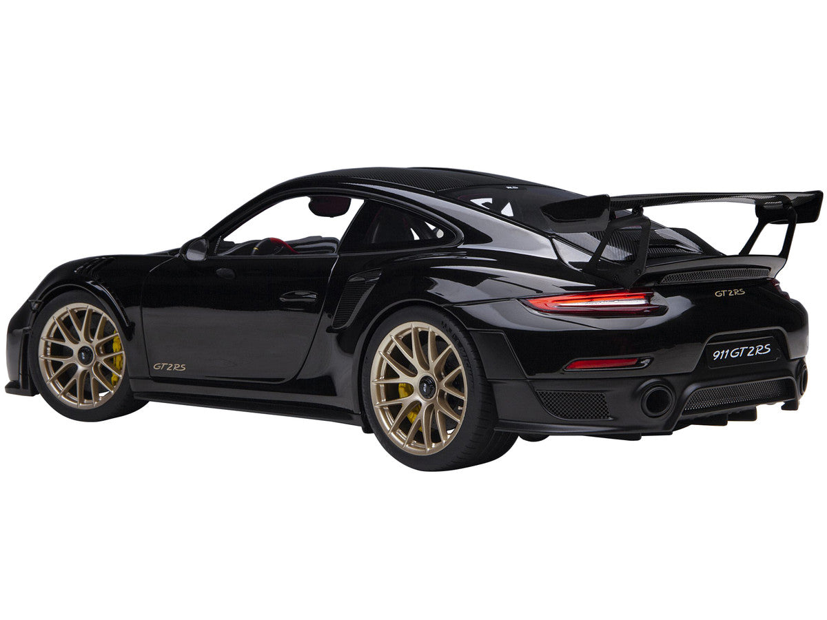 Porsche 911 (991.2) GT2 RS Weissach Package Black with Carbon Stripes 1/18 Model Car by Autoart LuxuryLifeWay Online Store