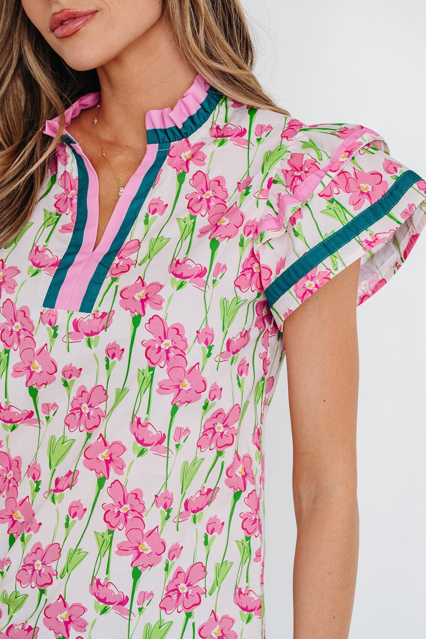 Elyse Ruffled Short Sleeve Blouse LuxuryLifeWay Online Store