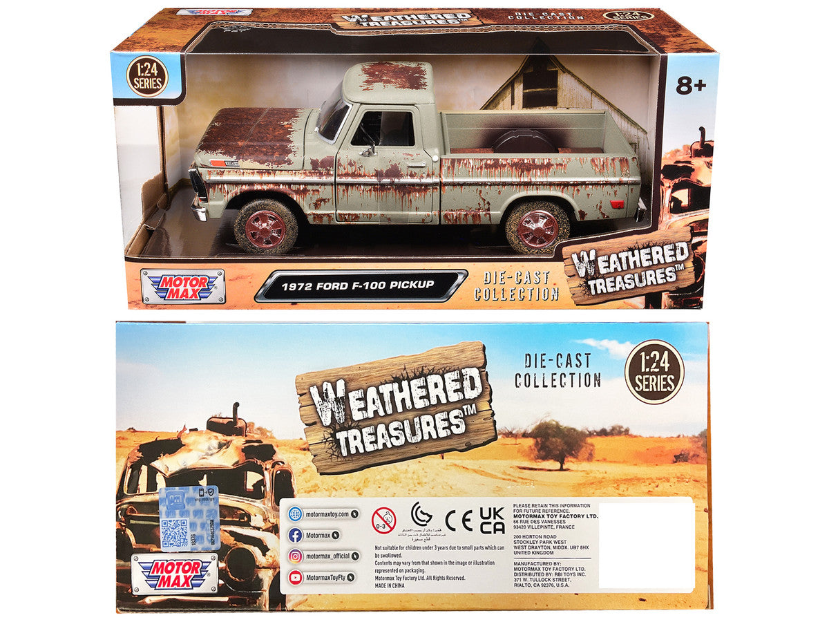 1972 Ford F-100 Pickup Truck Beige (Rusted) "Weathered Treasures" Series 1/24 Diecast Model Car by Motormax LuxuryLifeWay Online Store