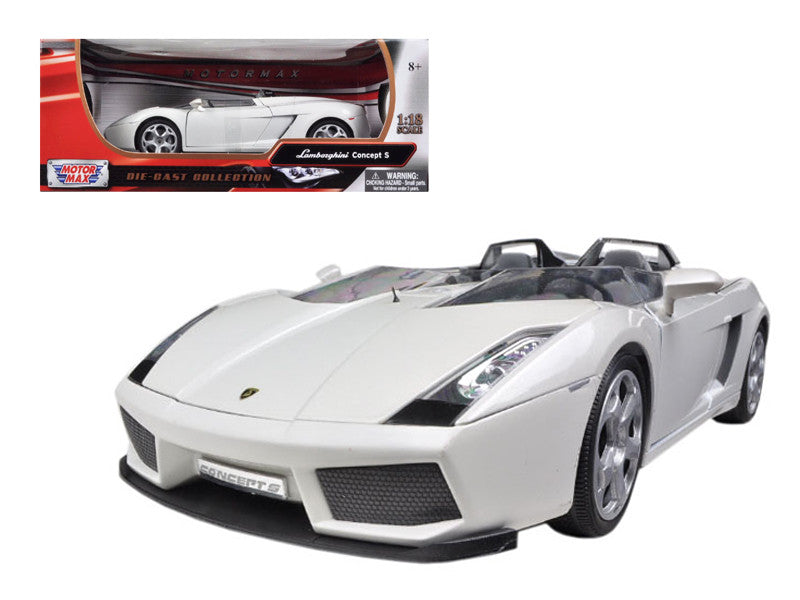 Lamborghini Concept S Pearl White 1/18 Diecast Car Model by Motormax LuxuryLifeWay Online Store