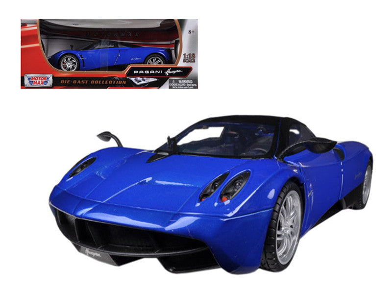 Pagani Huayra Blue with Black Top 1/18 Diecast Model Car by Motormax LuxuryLifeWay Online Store