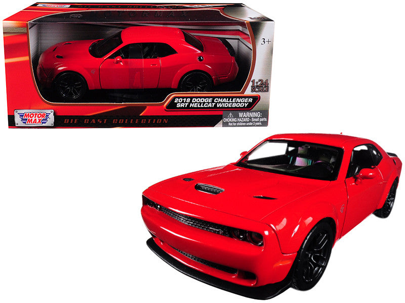 2018 Dodge Challenger SRT Hellcat Widebody Red 1/24 Diecast Model Car by Motormax LuxuryLifeWay Online Store