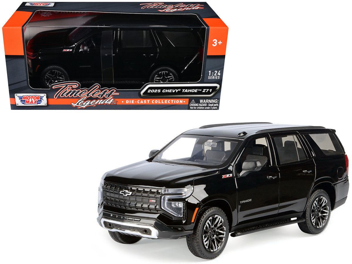 2025 Chevrolet Tahoe Z71 Black "Timeless Legends" Series 1/24 Diecast Model Car by Motormax LuxuryLifeWay Online Store