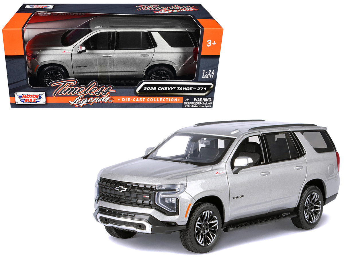 2025 Chevrolet Tahoe Z71 Gray Metallic "Timeless Legends" Series 1/24 Diecast Model Car by Motormax LuxuryLifeWay Online Store