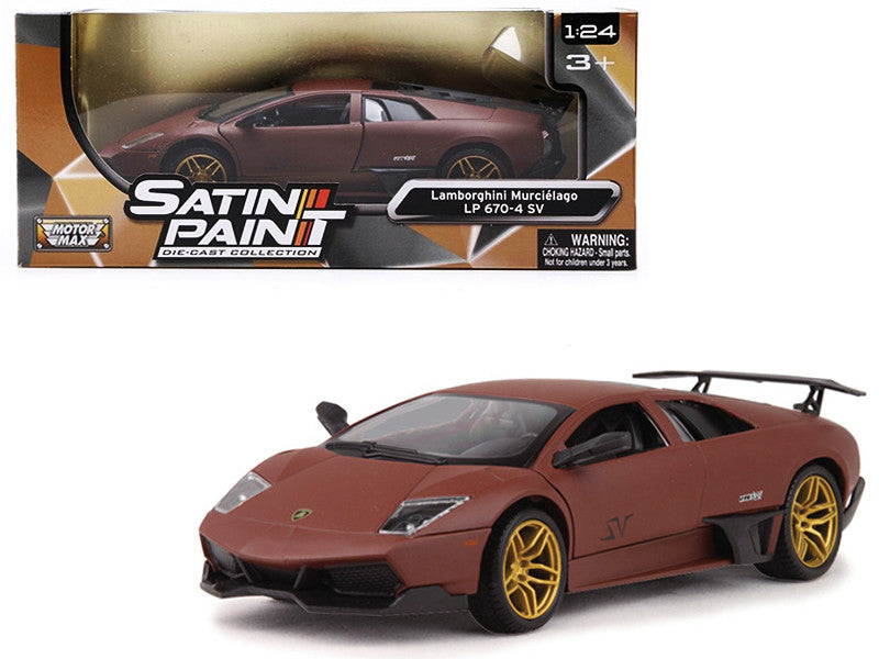 Lamborghini Murcielago LP 670-4 SV Matte Brown 1/24 Diecast Model Car by Motormax LuxuryLifeWay Online Store