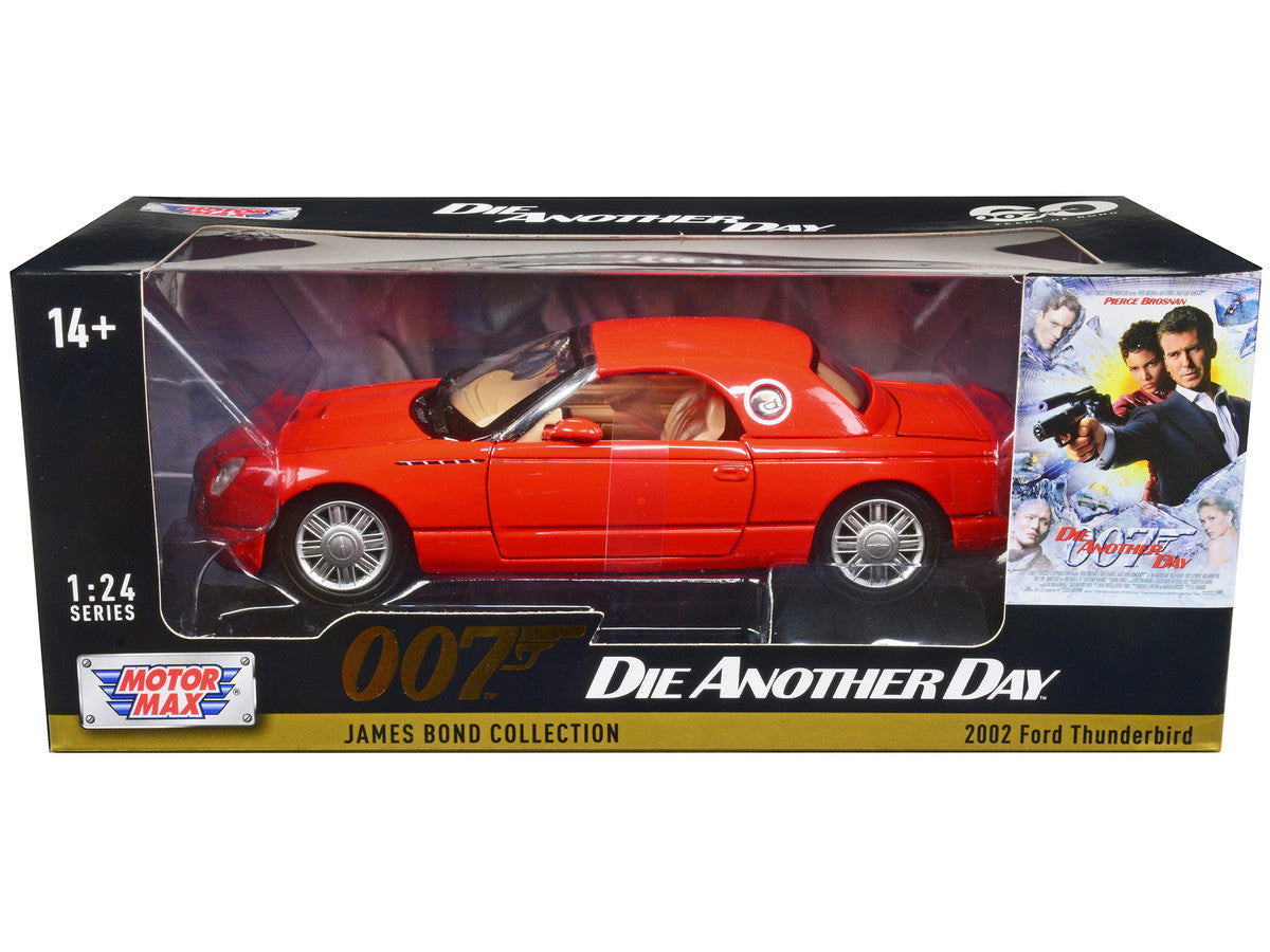 2002 Ford Thunderbird Orange James Bond 007 "Die Another Day" (2002) Movie "James Bond Collection" Series 1/24 Diecast Model Car by Motormax LuxuryLifeWay Online Store