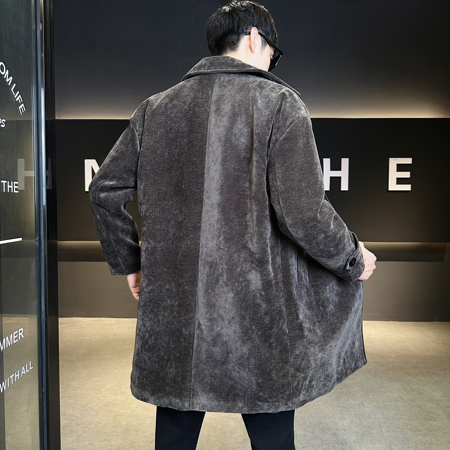 Long Chenille Cotton Wool Coat Thickened Windproof Jacket