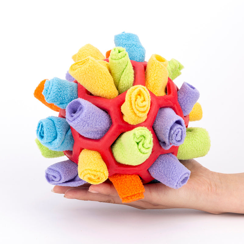 Pet Dog Sniff & Snack Puzzle Ball Snuffle Ball Canine Enrichment Nose Pad Toys Pets Fashion
