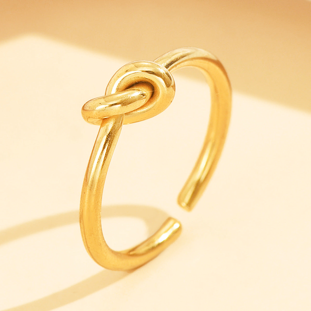 Stainless Steel Ring With A Braided Cord And Adjustable Opening Best YouTube Store