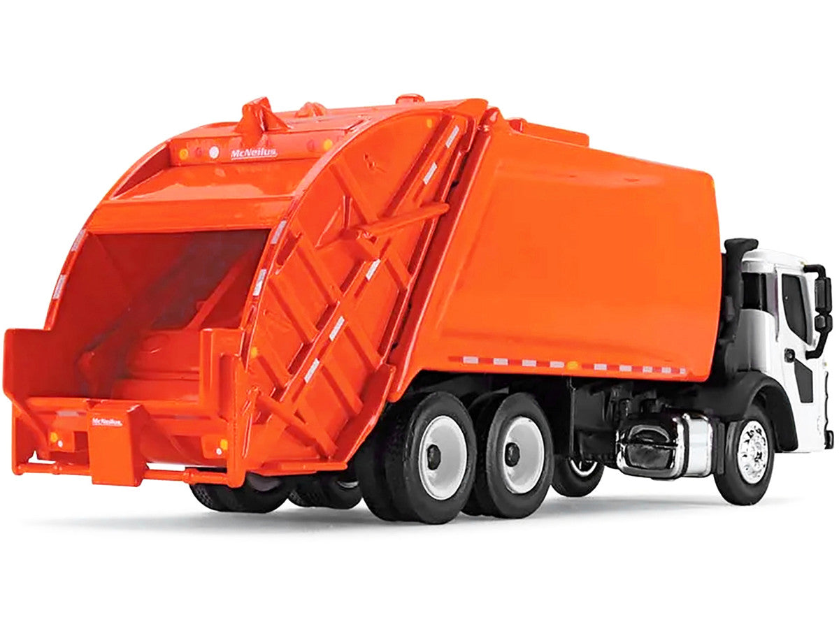 Mack LR with McNeilus Rear Load Refuse Body Orange and White 1/87 (HO) Diecast Model by First Gear LuxuryLifeWay Online Store