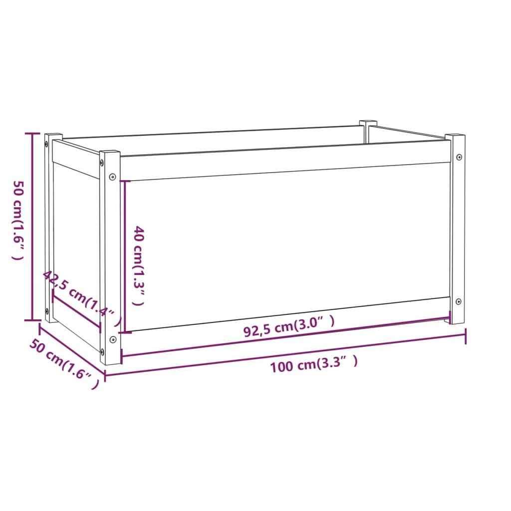 Garden Planter White 39.4"x19.7"x19.7" Solid Wood Pine LuxuryLifeWay Online Store