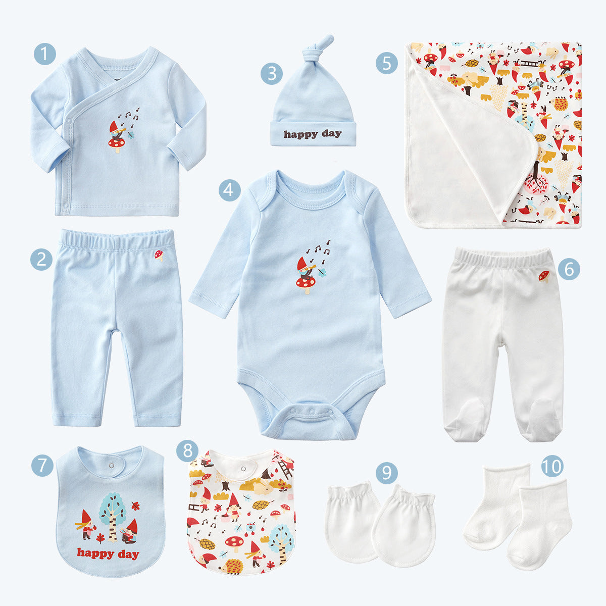 Ten-piece Set Of Maternal And Child Supplies Full Moon Baby Gifts LadyShow.Store