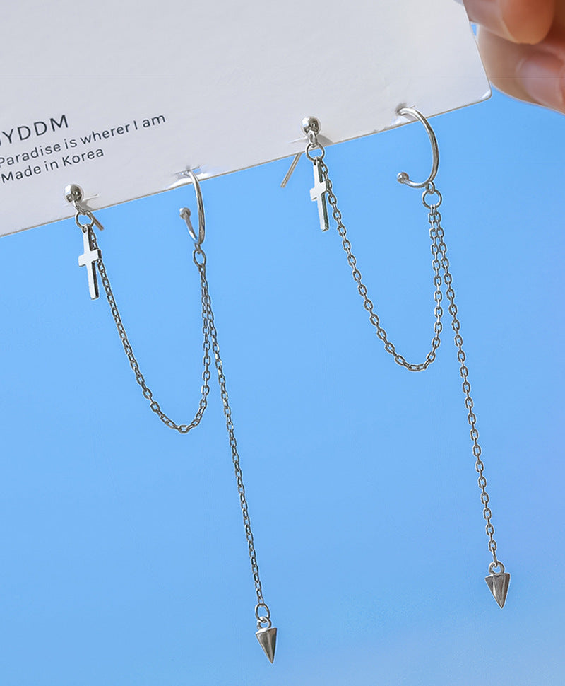 Single cross earring