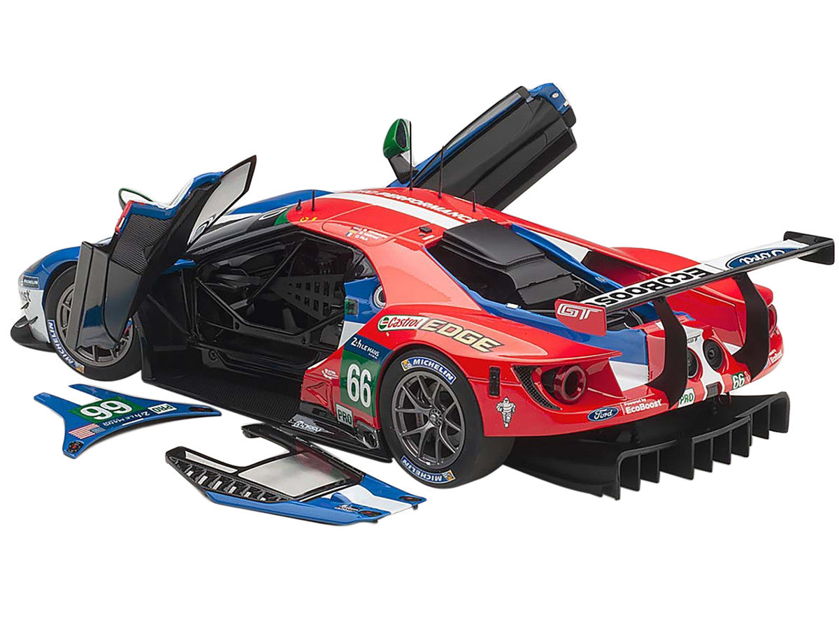 Ford GT #66 B. Johnson - S. Mucke - O. Pla Le Mans (2016) 1/18 Model Car by Autoart LuxuryLifeWay Online Store