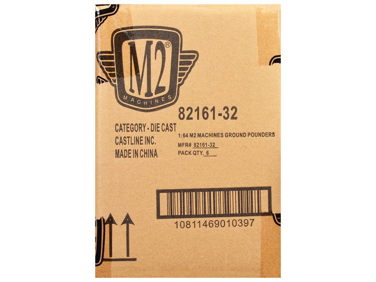 "Ground Pounders" 6 Cars Set Release 32 IN DISPLAY CASES Limited Edition 1/64 Diecast Model Cars by M2 Machines LuxuryLifeWay Online Store