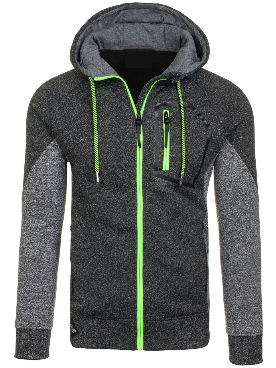 Men's Long Sleeve Hoodie Hoodie Zip Pocket Paneling Jacket