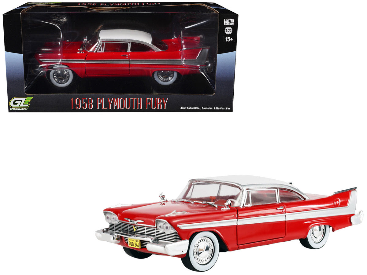 1958 Plymouth Fury Red with White Top and Red Interior "Hollywood Greatest Hits" Series 1/24 Diecast Model Car by Greenlight LuxuryLifeWay Online Store