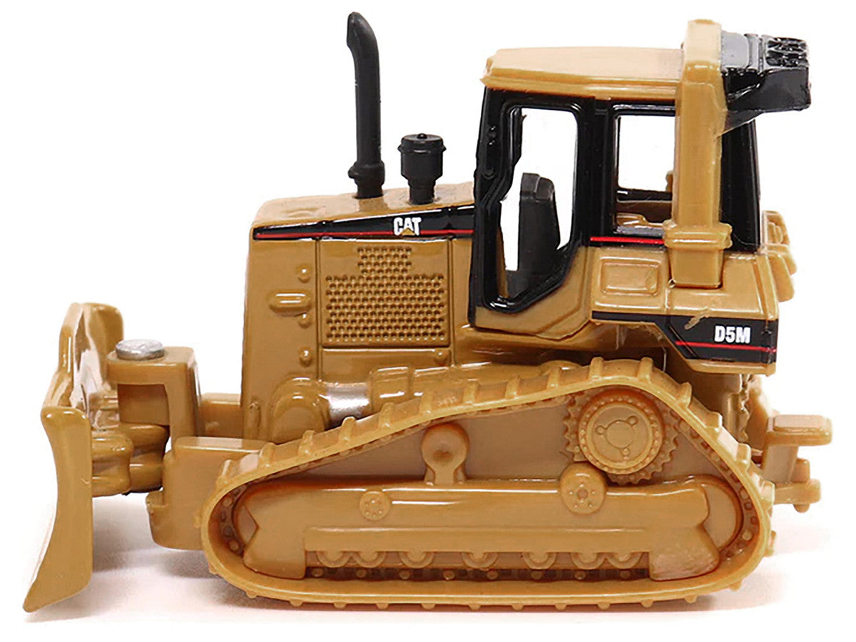 Peterbilt 579 UltraLoft Tandem Tractor Red Metallic with Lowboy Trailer and CAT D5M Dozer Yellow 1/87 (HO) Diecast Model by Diecast Masters LuxuryLifeWay Online Store