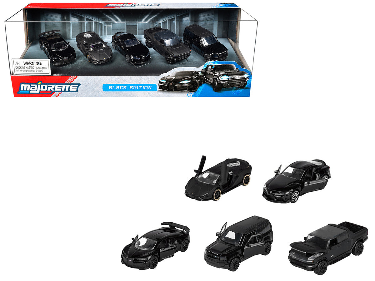 Black Edition (2026) 5 Piece Set 1/64 Diecast Model Cars by Majorette LuxuryLifeWay Online Store