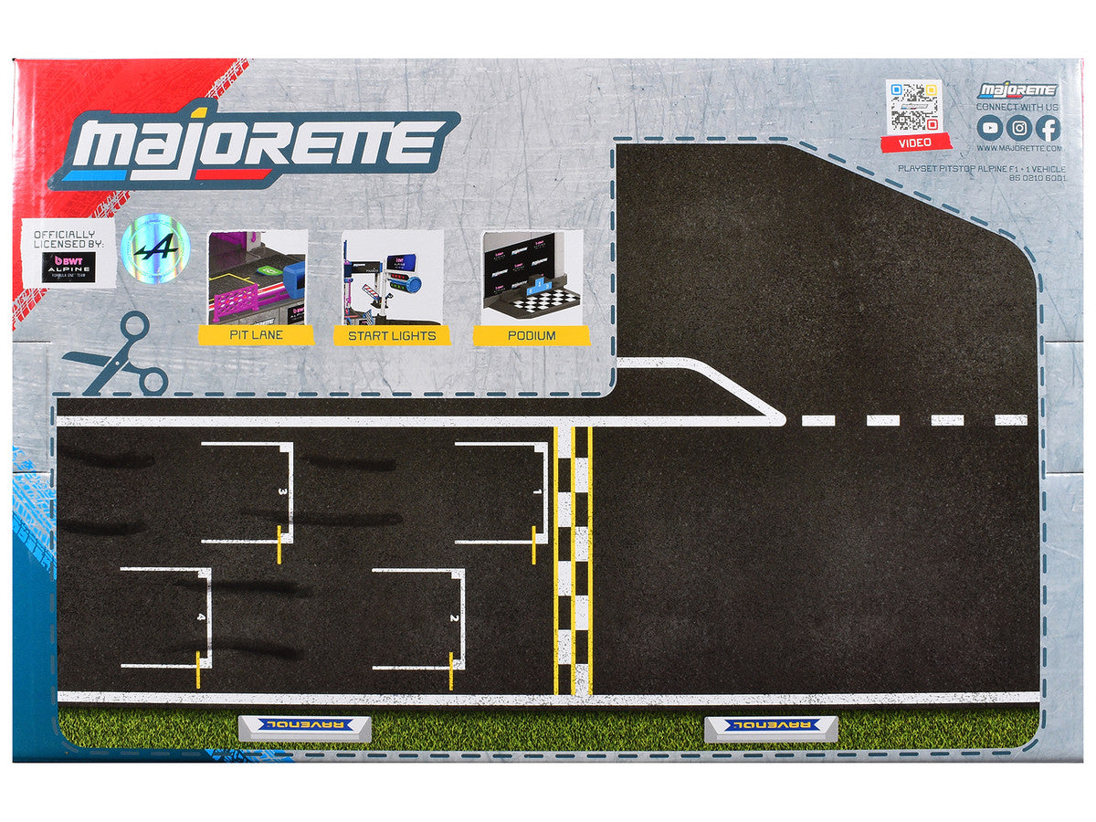 "BWT Alpine Formula One Team" (2025) Pit Stop Playset with Alpine A525 R19 1/64 Diecast Model Car by Majorette LuxuryLifeWay Online Store