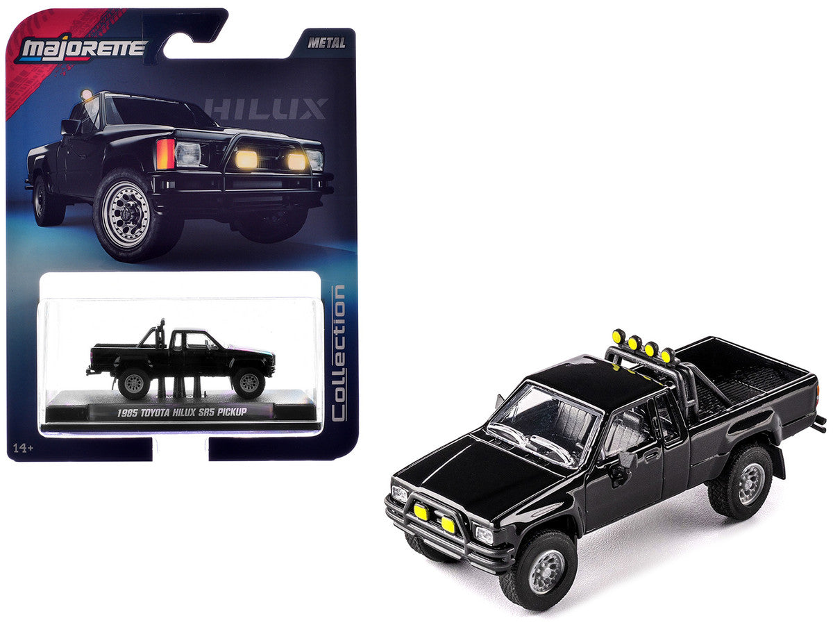 1985 Toyota Hilux SR5 Pickup Truck Black "Collection" Series 1/64 Diecast Model Car by Majorette LuxuryLifeWay Online Store