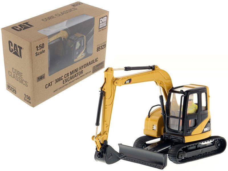 CAT Caterpillar 308C CR Excavator with Operator "Core Classics Series" 1/50 Diecast Model by Diecast Masters LuxuryLifeWay Online Store