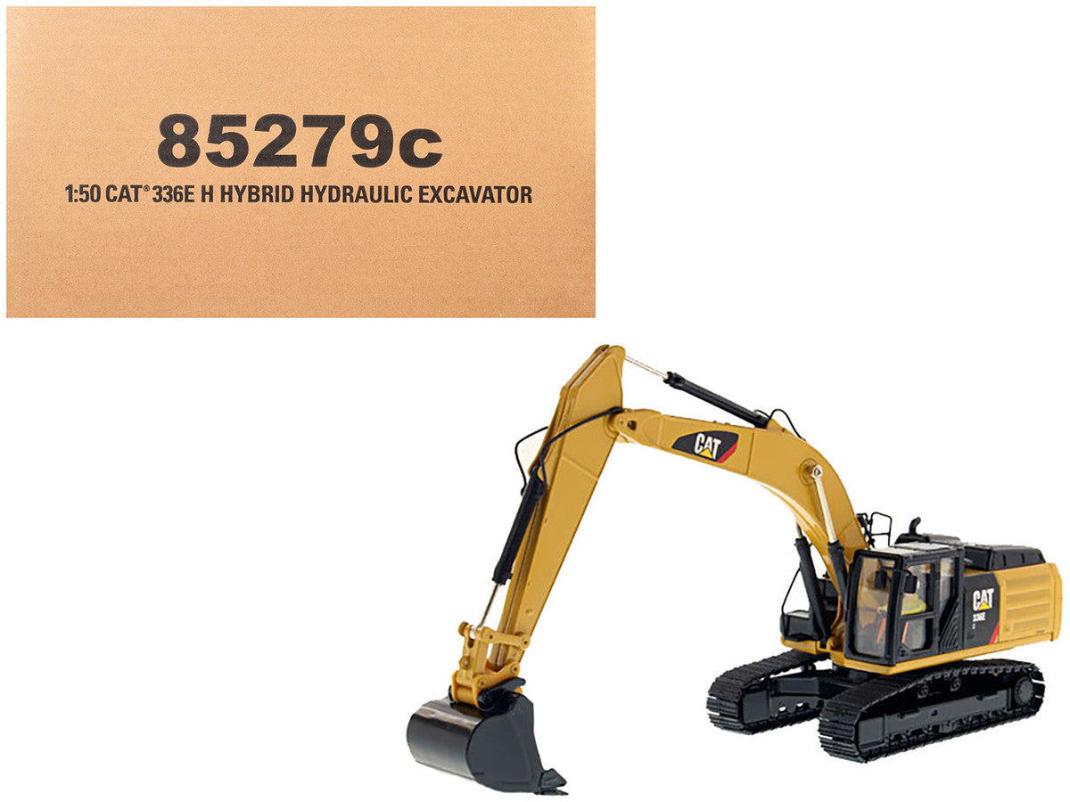 CAT Caterpillar 336E H Hybrid Hydraulic Excavator with Operator "Core Classics" Series 1/50 Diecast Model by Diecast Masters LuxuryLifeWay Online Store