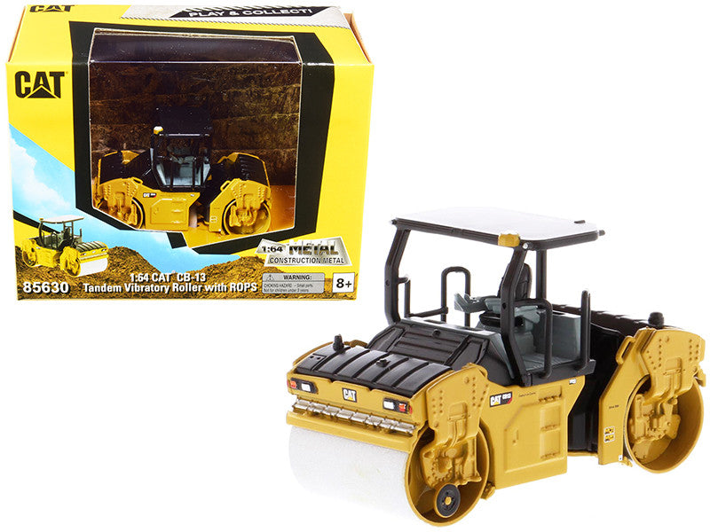 CAT Caterpillar CB-13 Tandem Vibratory Roller with ROPS "Play & Collect!" Series 1/64 Diecast Model by Diecast Masters LuxuryLifeWay Online Store