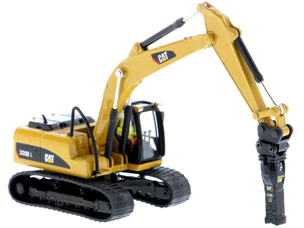 CAT Caterpillar 320D L Hydraulic Excavator with Multiple Work Tools and Operator "High Line" Series 1/87 (HO) Scale Diecast Model by Diecast Masters LuxuryLifeWay Online Store