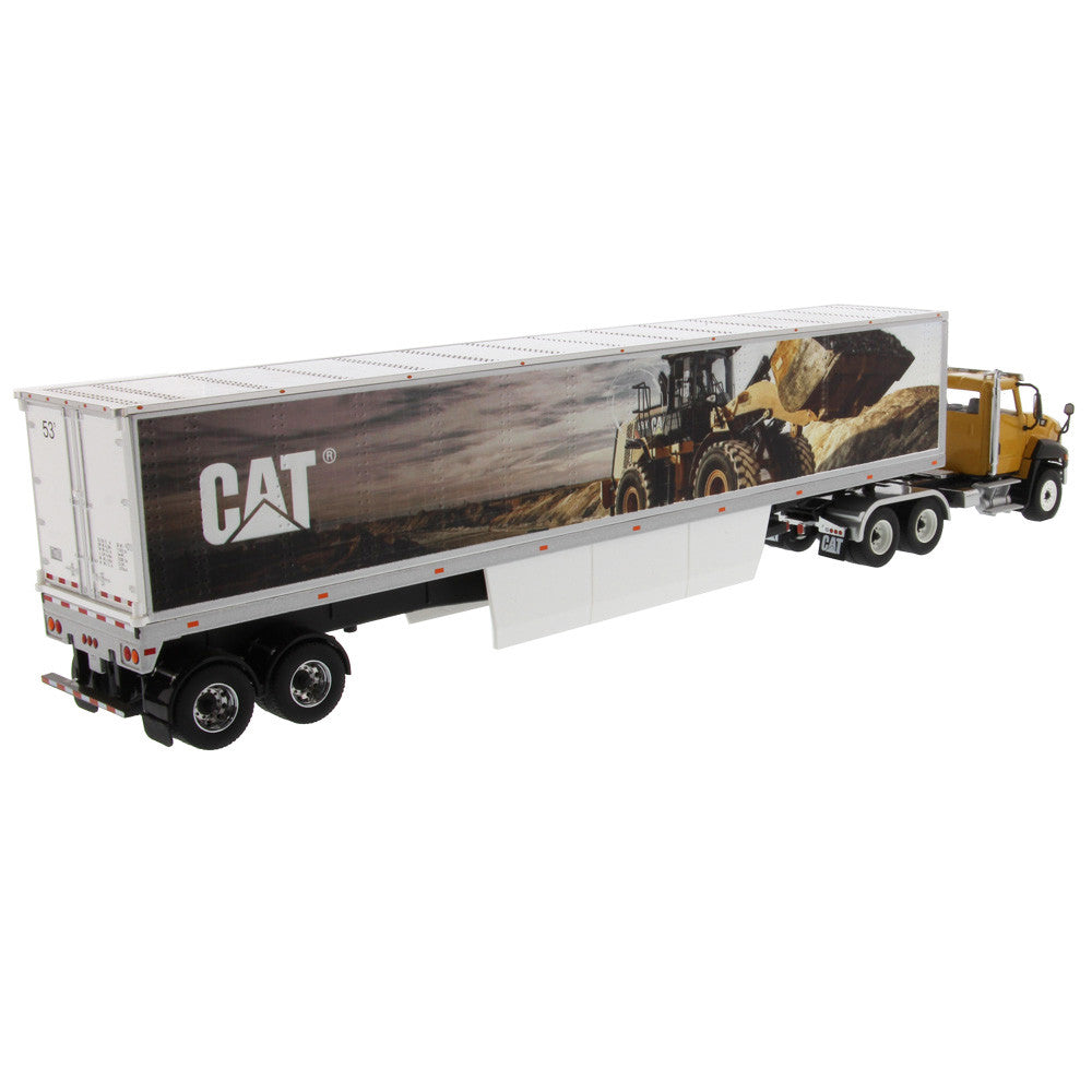 CAT Caterpillar CT660 Day Cab with Caterpillar Mural Dry Van Trailer "Transport Series" 1/50 Diecast Model by Diecast Masters LuxuryLifeWay Online Store