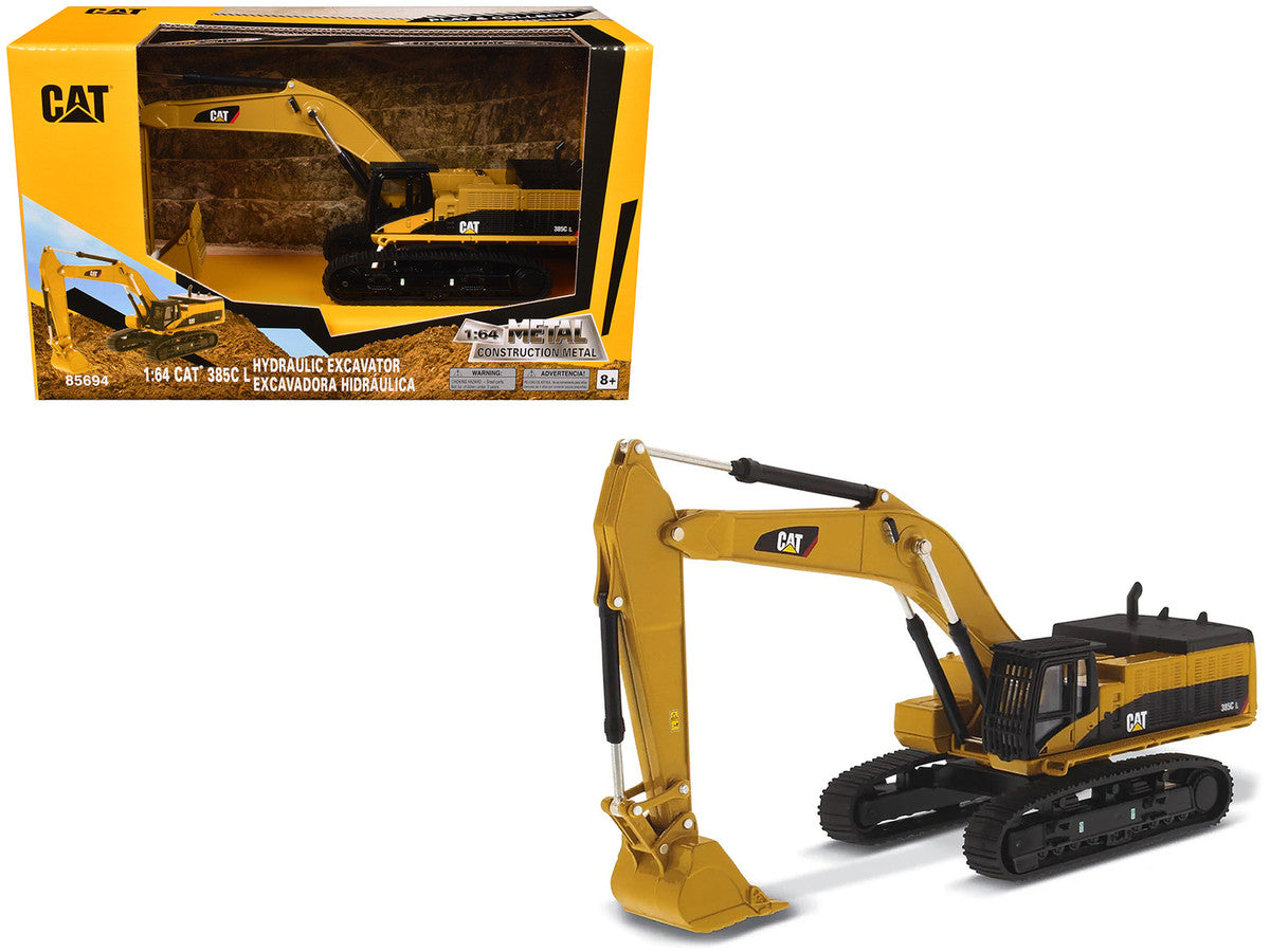 CAT Caterpillar 385C L Hydraulic Excavator Yellow "Play & Collect!" Series 1/64 Diecast Model by Diecast Masters LuxuryLifeWay Online Store