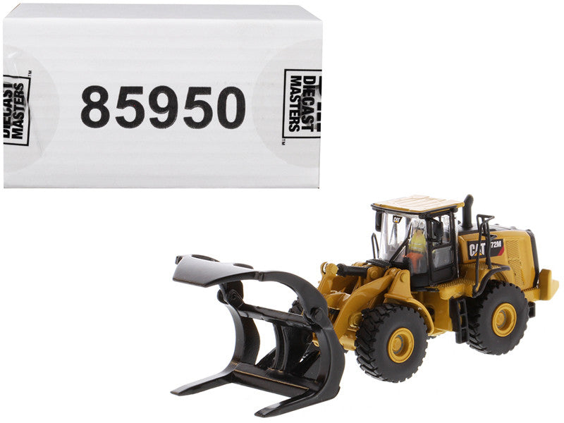 CAT Caterpillar 972M Wheel Loader with Log Fork and Operator "High Line" Series 1/87 (HO) Scale Diecast Model by Diecast Masters LuxuryLifeWay Online Store