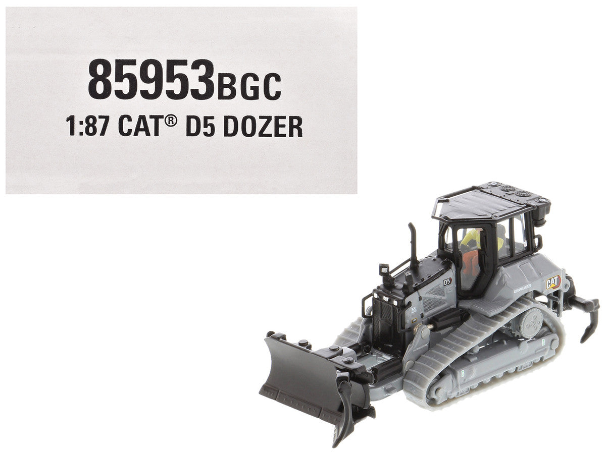 CAT Caterpillar D5 Track-Type Dozer "Centennial" Gray with Operator "High Line Series" 1/87 (HO) Diecast Model by Diecast Masters LuxuryLifeWay Online Store