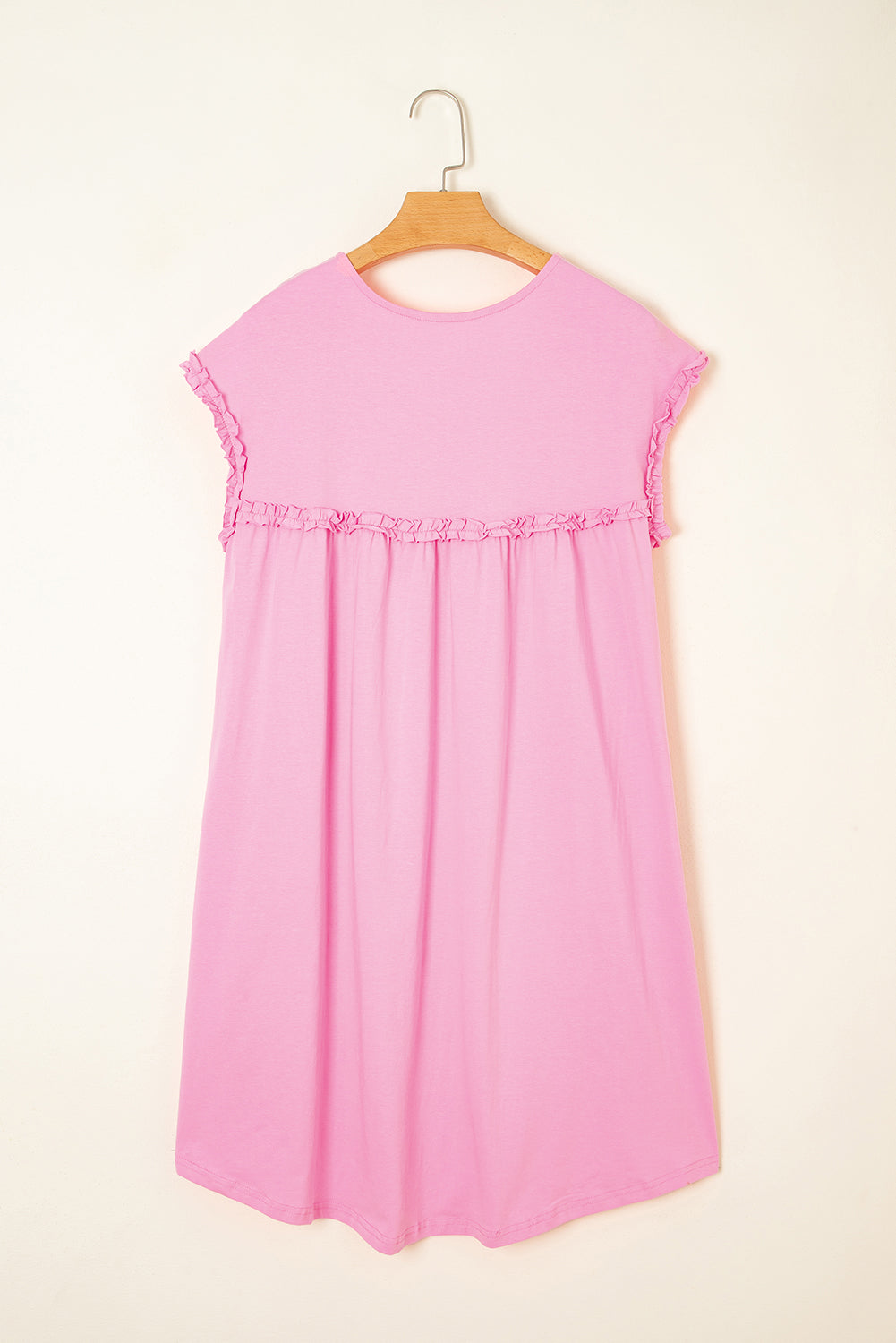 Keily Frilled Trim Loose Fit Mini Dress LuxuryLifeWay Online Store