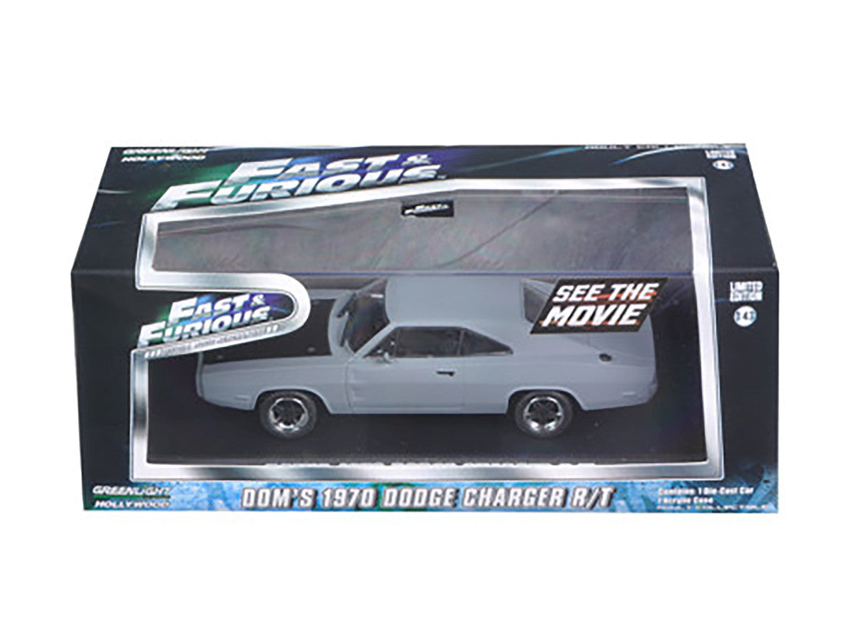 Dom's 1970 Dodge Charger R/T Primered Grey "Fast and Furious" Movie (2009) 1/43 Diecast Car Model by Greenlight LuxuryLifeWay Online Store