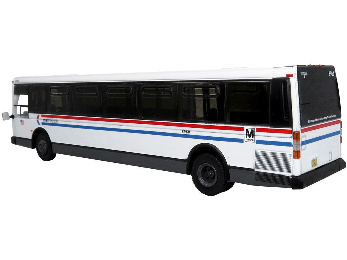1980 Grumman 870 Advanced Design Transit Bus WMATA (Washington Metropolitan Area Transit Authority) Metro Bus "16S Pentagon" "Vintage Bus & Motorcoach Collection" 1/87 Diecast Model by Iconic Replicas LuxuryLifeWay Online Store