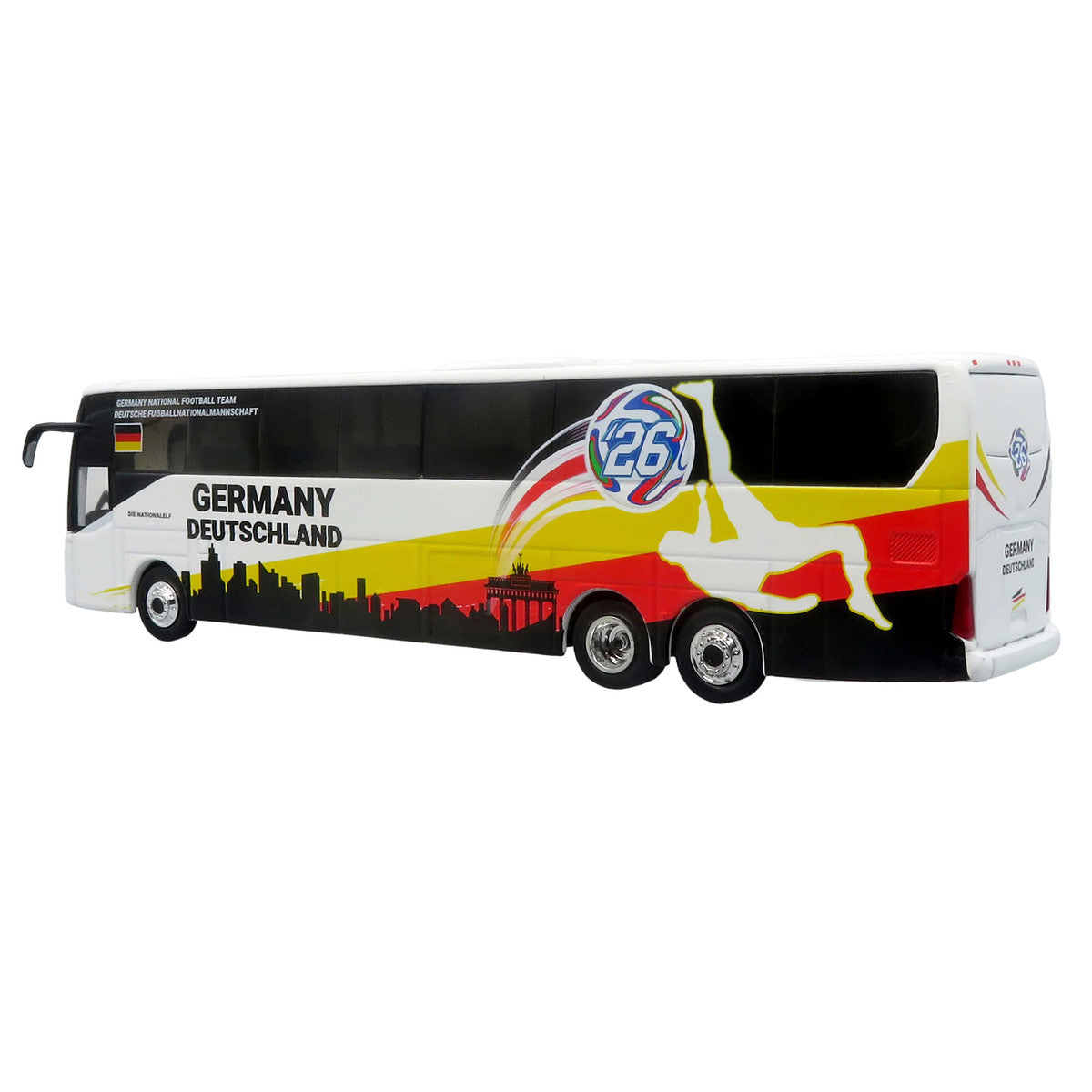 Daimler Tourrider Coach Bus "Germany National Football Team" White with Graphics "International Federation of the Global Game" Series Limited Edition to 504 pieces Worldwide 1/87 (HO) Diecast Model by Iconic Replicas LuxuryLifeWay Online Store