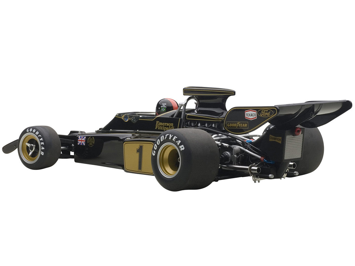 Lotus 72E 1973 Emerson Fittipaldi #1 with Driver Figure in Cockpit 1/18 Model Car by Autoart LuxuryLifeWay Online Store