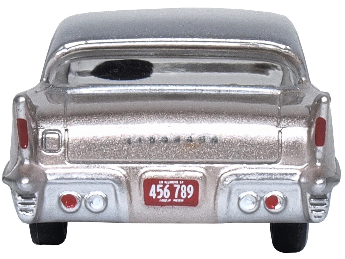 1957 Cadillac Eldorado Brougham Sandalwood Beige Metallic with Silver Top 1/87 (HO) Scale Diecast Model Car by Oxford Diecast LuxuryLifeWay Online Store