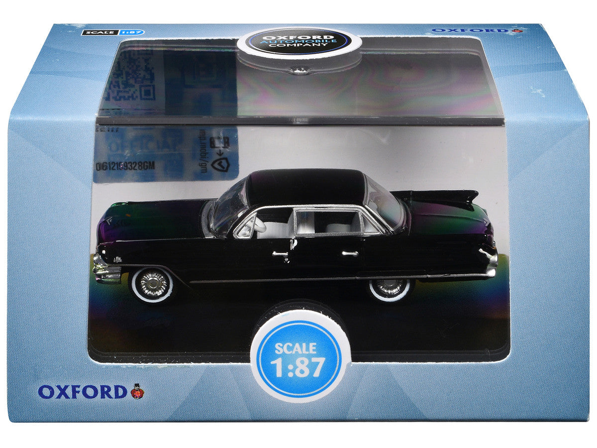1961 Cadillac Sedan DeVille Ebony Black with White Interior 1/87 (HO) Scale Diecast Model Car by Oxford Diecast LuxuryLifeWay Online Store