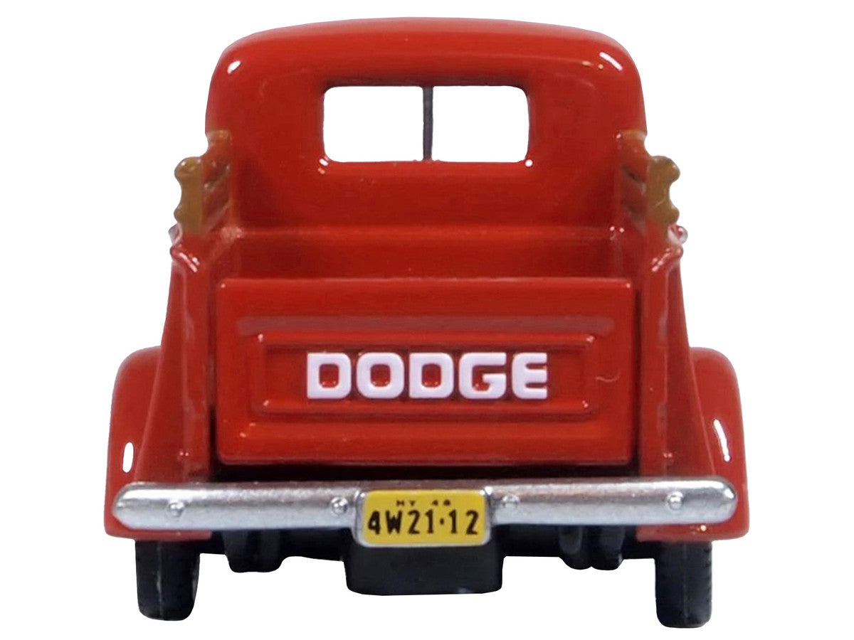 1948 Dodge B-1B Pickup Truck Red 1/87 (HO) Scale Diecast Model Car by Oxford Diecast LuxuryLifeWay Online Store