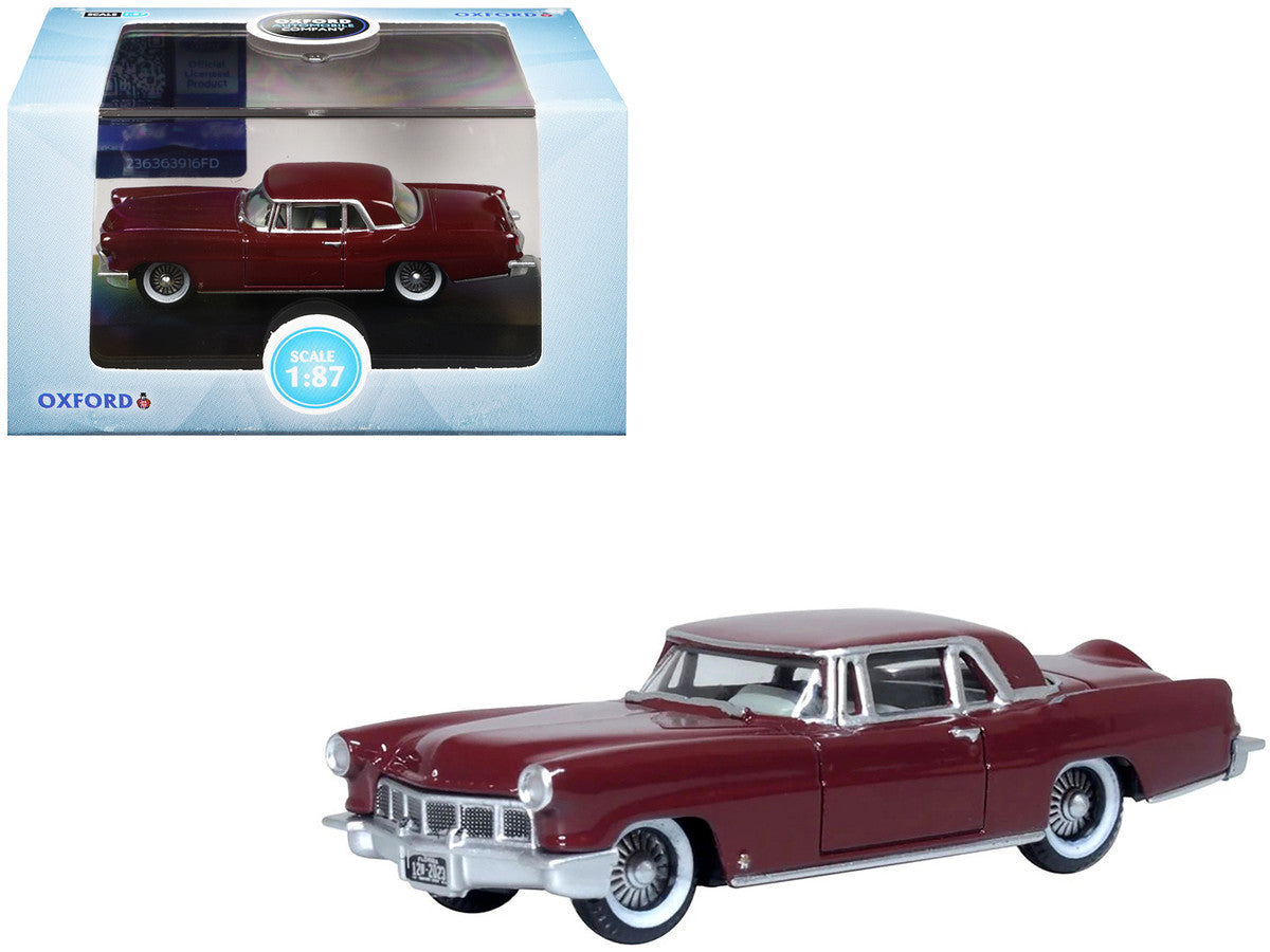 1956 Lincoln Continental Mark II Dark Red 1/87 (HO) Scale Diecast Model Car by Oxford Diecast LuxuryLifeWay Online Store