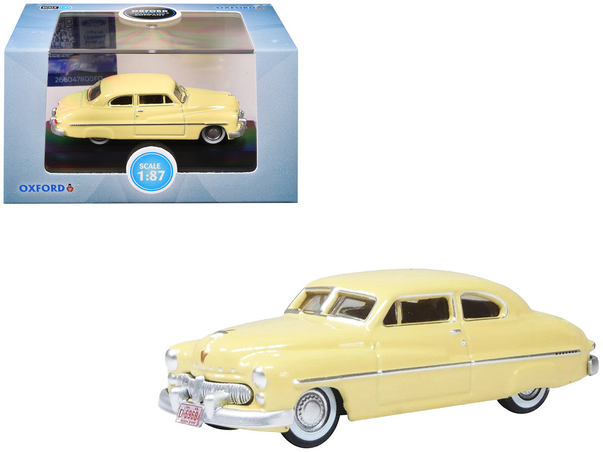 1949 Mercury 8 Coupe Calabash Yellow 1/87 (HO) Scale Diecast Model Car by Oxford Diecast LuxuryLifeWay Online Store